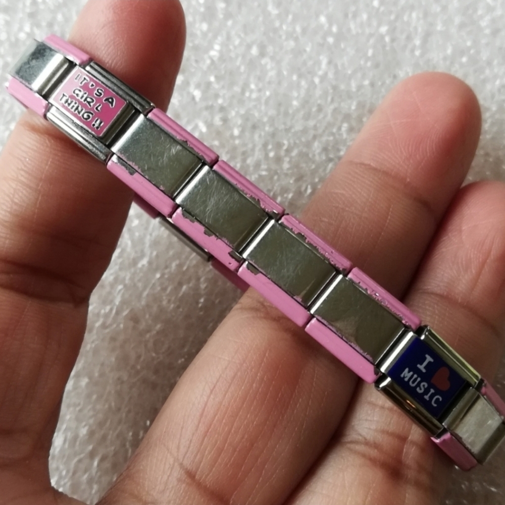 Elise Italia Pink It's A Girl Thing Expandable Stretch Bracelet